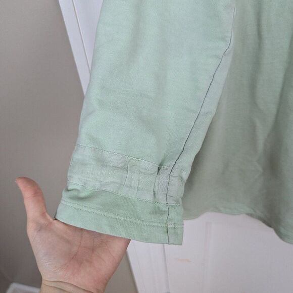 Soft Surroundings | Sage Green Cotton Blend Top Size Small - Picture 4 of 7